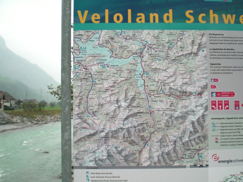 Gute Beschilderung im "Veloland Schweiz"